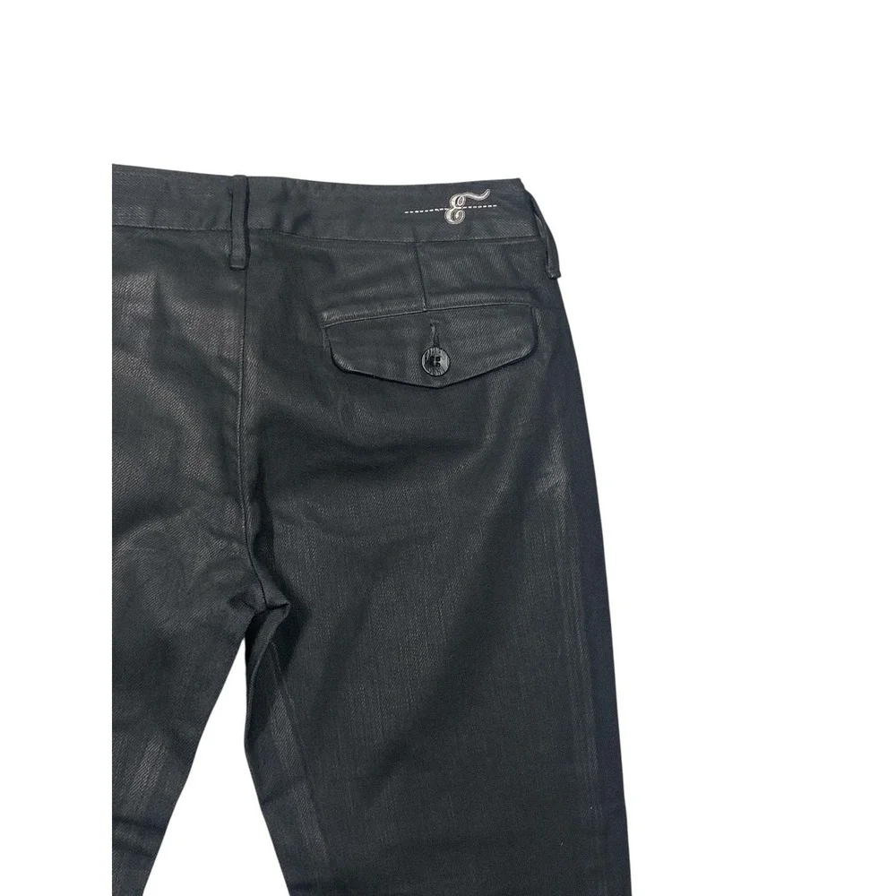 Earnest Sewn Straight Leg Capri Jeans Black Denim Dark Wash Women's Size‎ 26